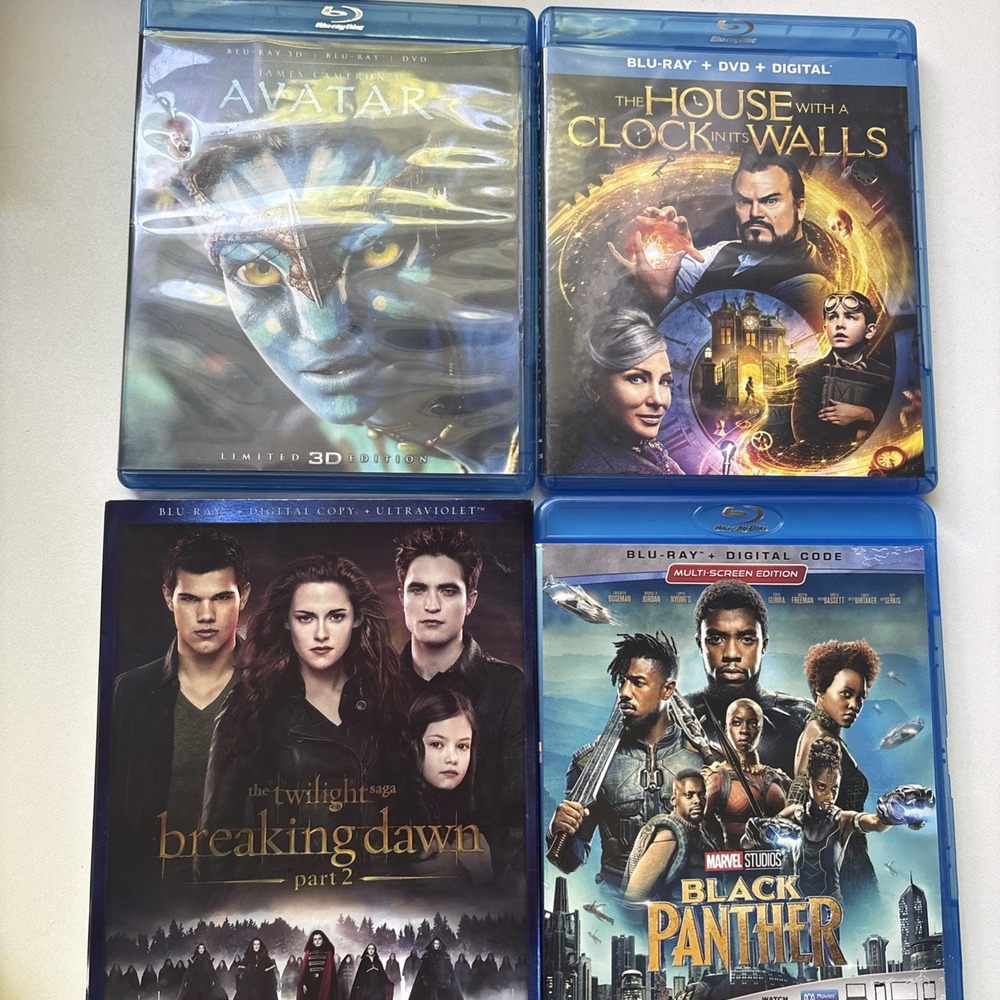 Bluray Lot  Avatar The Twilight The House With A Clock In Its Walls Black Panthe